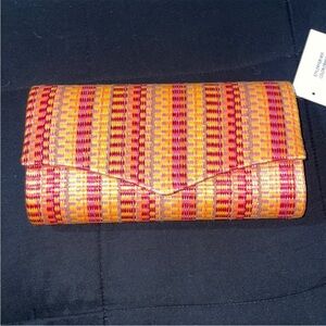 Colorful Woven Clutch